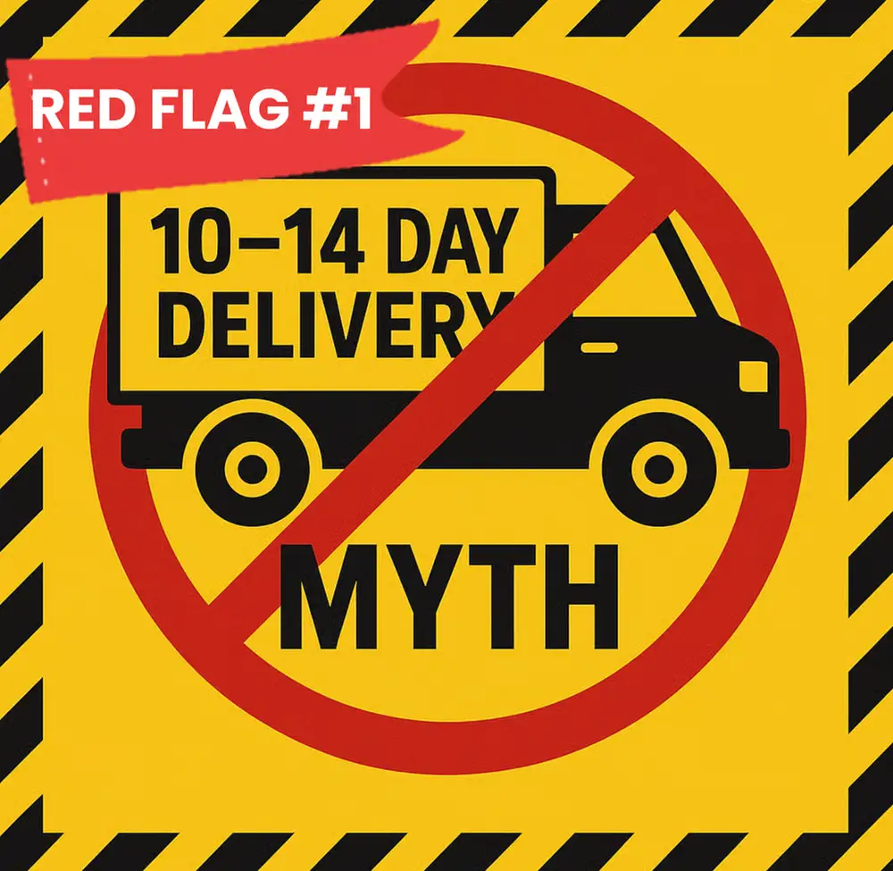 Challenge Coin Red Flag #1 - 10-14 Day Delivery Myth